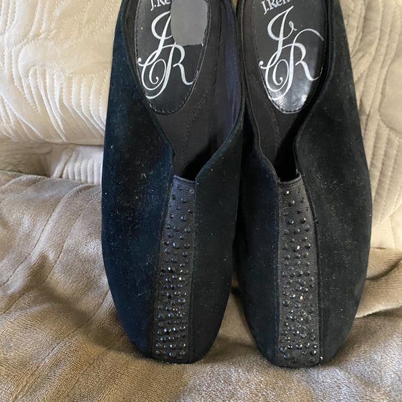 Lk New J Renee Cayla.Suede Black Sparkle Shoes 8.5 - Picture 2 of 10
